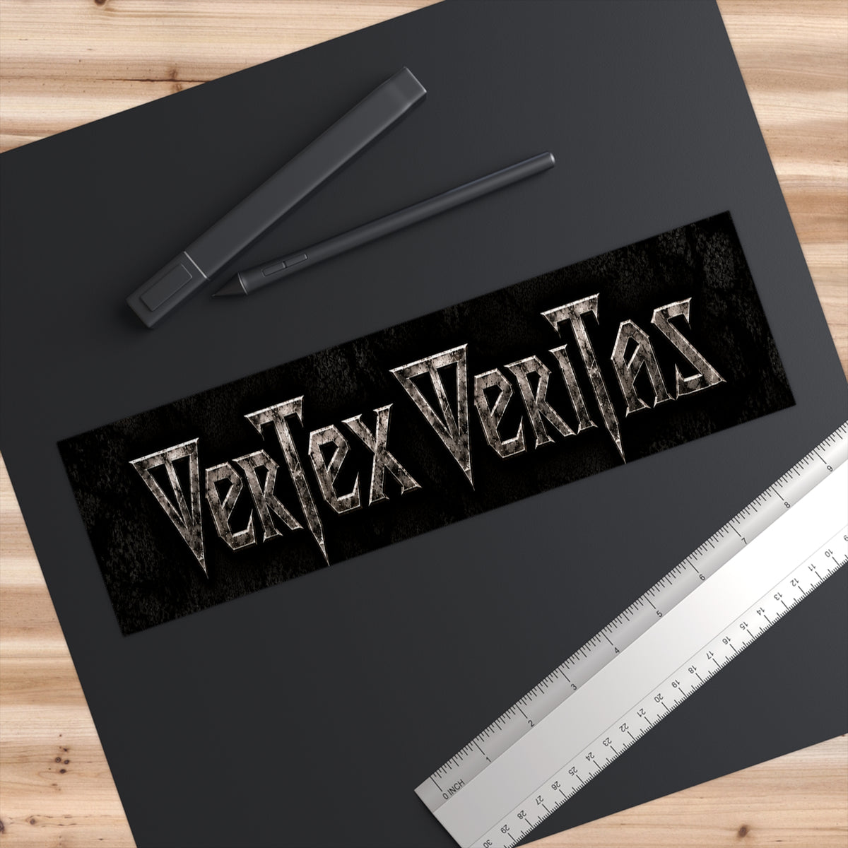 Vertex Veritas Metal Gothic Bumper Sticker — Rock Band Logo Decal